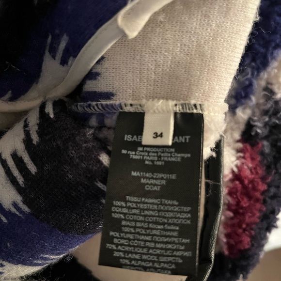 Isabel Marant Etoile Marner Fleece Zip Up Sweater Size 34 - Picture 8 of 12